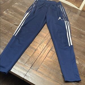 Adidas men’s Blue Joggers with White Stripes